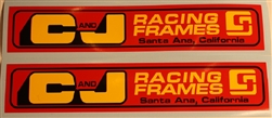 C and J ( C&J ) Frame swingarm decal sticker set