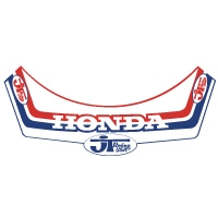 JT Racing Honda Visor decal sticker