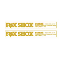 Fox Shox Gold on Clear Sticker Decal Set