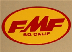 FMF Small Oval Decal Yellow Red