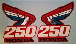 1987 Honda CR250R Radiator Shroud Wing decal stickers