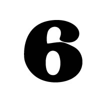 6 Number number' Sticker
