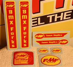 FMF BMX Team Replica Frame Decal Sticker Kit