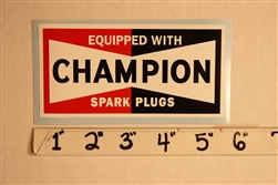 Champion Equipped Spark Plug decal sticker
