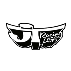 JT Racing Helmet Decal - Medium Black White