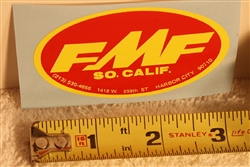 FMF Oval Medium Red / Yellow decal sticker