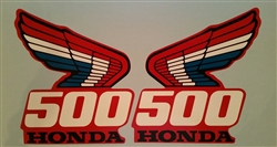 1987 Honda CR500R Shroud Tank Wing decal stickers