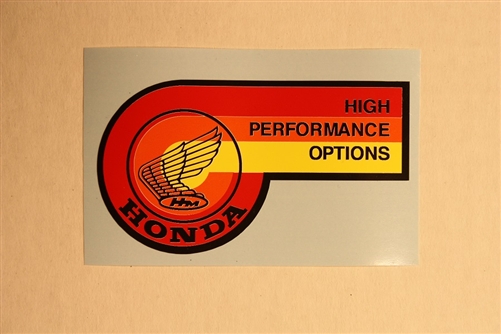 Vintage Honda performance options decal sticker
