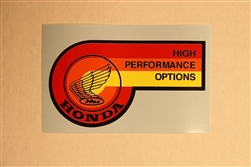 Honda High Performance Options decal sticker