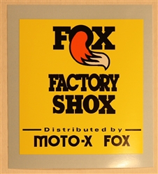 Fox Factory Shox vintage vertical yellow decal sticker