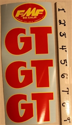 GT bikes / FMF Vintage decal sticker set