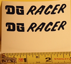 DG RACER BMX dark blue die cut sticker decal set