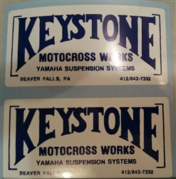 Keystone Motocross Works Yamaha Suspension decal sticker set