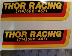 Thor Racing swingarm decal sticker red / yellow set